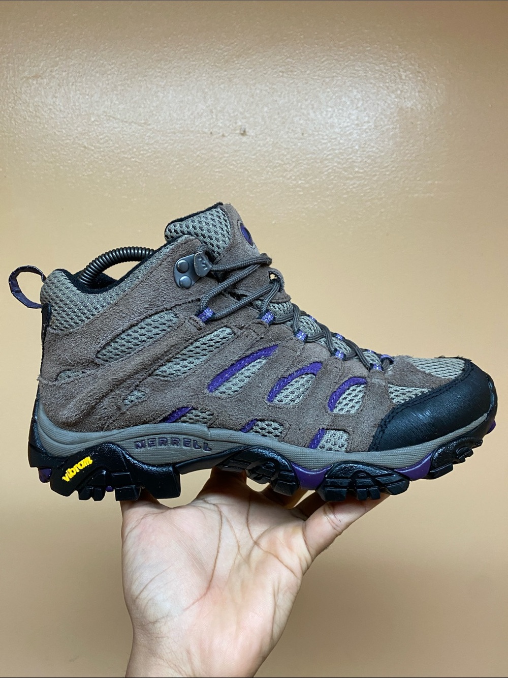 Merrell Moab 2 Mid Ventilator Women’s Hiking Boots “Bracken Purple” Size 9.5 - Picture 4 of 17